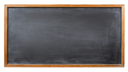 Blackboard Canvas: A close-up shot of an empty blackboard with wooden frame, perfect for showcasing text or visuals.
