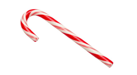 Isolated Red and White Striped Candy Cane