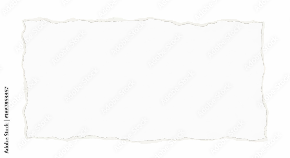 Aufkleber torn white paper with rough edges isolated on transparent background, representing a blank page or m