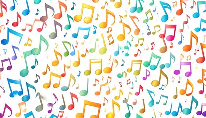Vibrant musical notes pattern