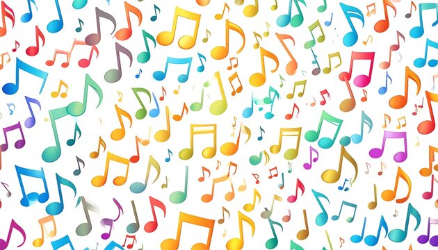 Vibrant musical notes pattern
