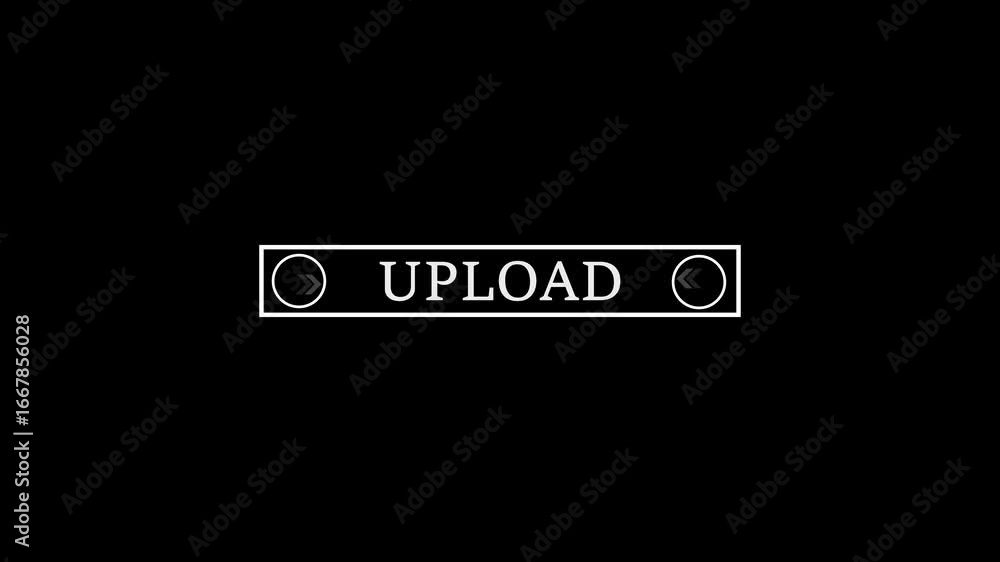 Aufkleber glowing mouse cursor animation pointing towards upload button in looping with transparent background