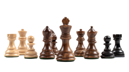 Strategic Lineup: A focused shot of a chess set, pieces arranged, ready for a tactical game. This image embodies strategy, competition, and intellectual pursuit, making it an intriguing visual.