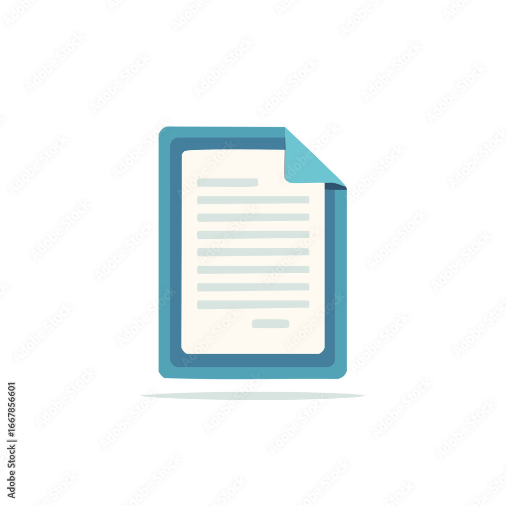 Aufkleber modern document icon with paper page lines representing contract or file