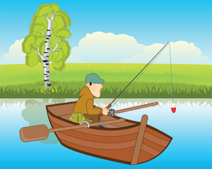 fisherman on river.eps