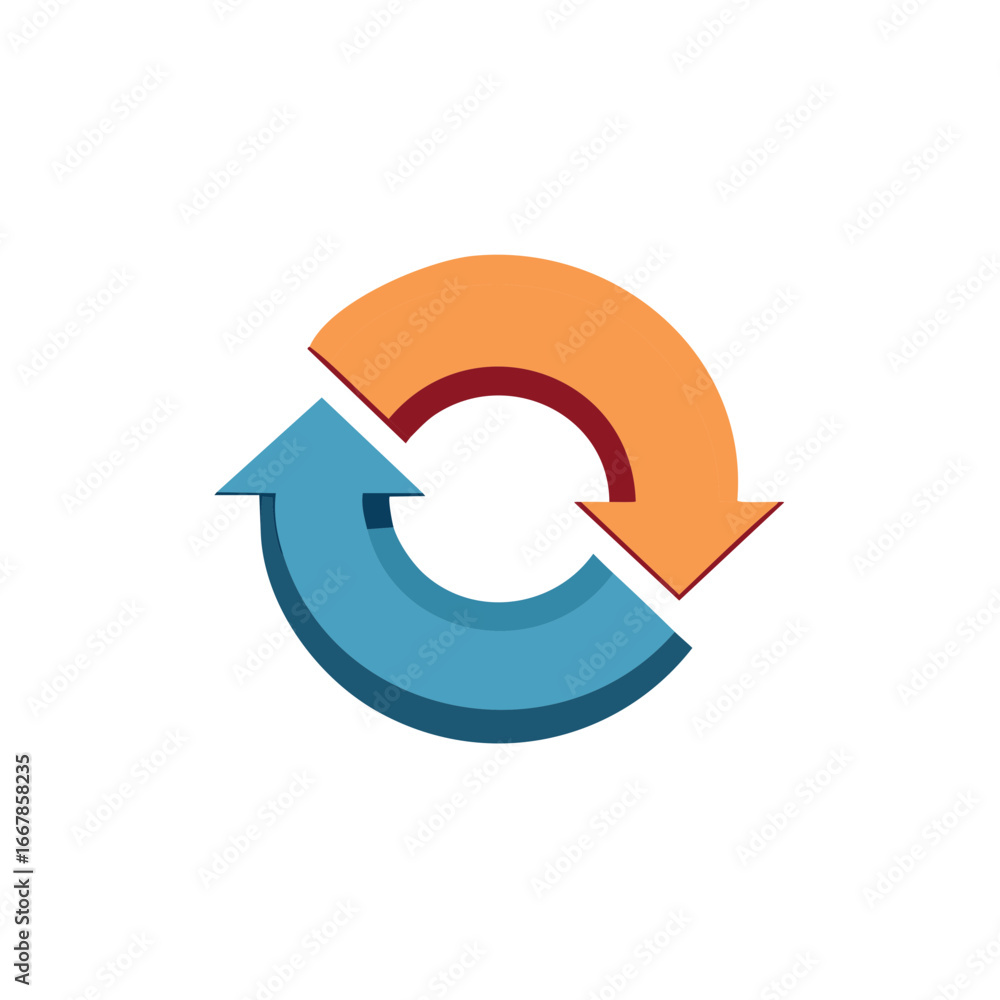 Leinwandbilder circular arrows loop refreshing flow cycle progress