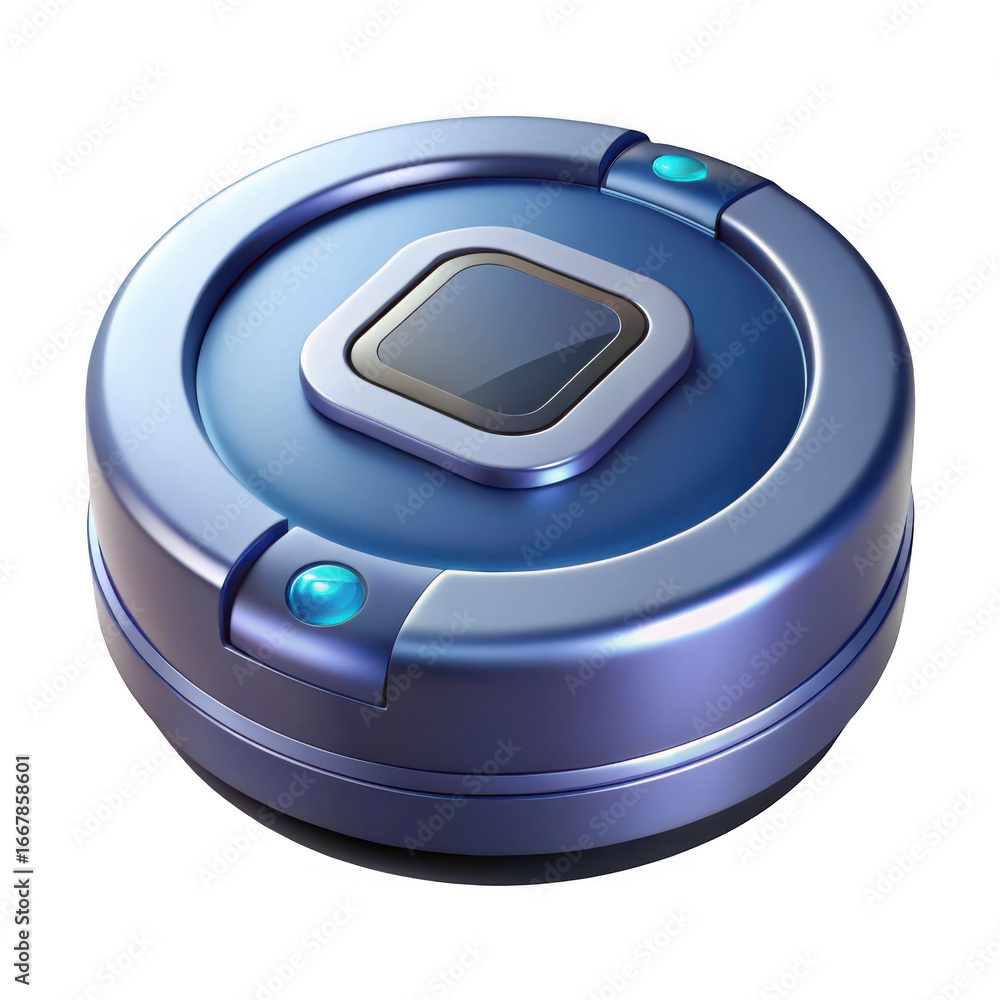 Poster 3d futuristic sci fi device isolated on transparent background
