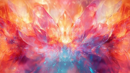 Abstract Colorful Swirling Liquid Crystal Formation