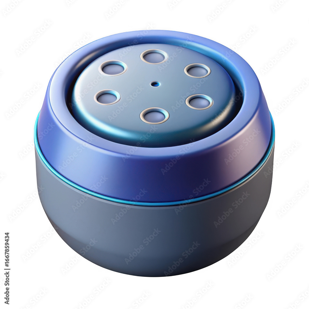 Aufkleber 3d futuristic diffuser with circular vents isolated on transparent background