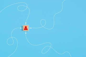 Choosing the right path to follow. Decision making in business. Right decisions and way to success....