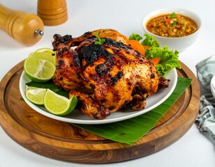roasted chicken on a plate