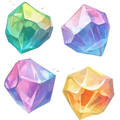 Vector gemstone on white 