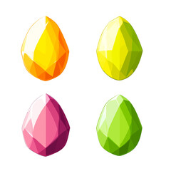 Vector gemstone on white background 