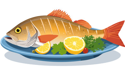 fish on a plate