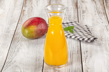 Sweet cold tropical mango juice