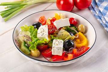 Greek salad with feta cheese