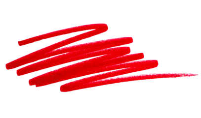 Vibrant red marker brush stroke collection hand drawn underlines squiggles and swooshes for dynamic design accents