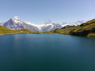 Alpine lake in the Swiss mountains