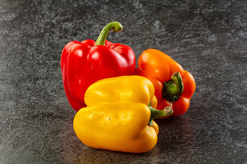 Red, yellow, orange bell pepper