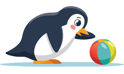 Obraz premium penguin on ice