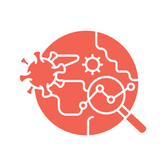 Epidemiological surveillance color flat icon for digital and print projects.