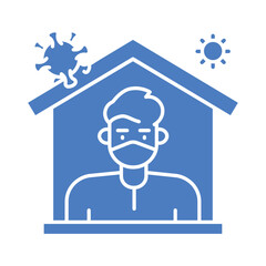 Quarantine color flat icon for digital and print projects.