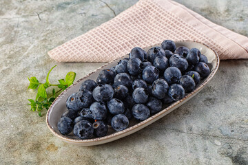 Sweet juicy ripe blueberry heap