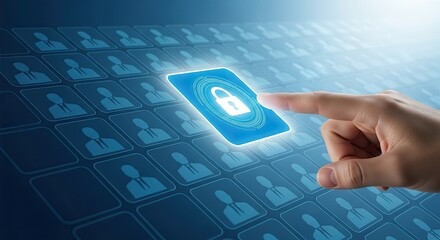 Securing personal data with a touch on a digital interface for privacy and protection