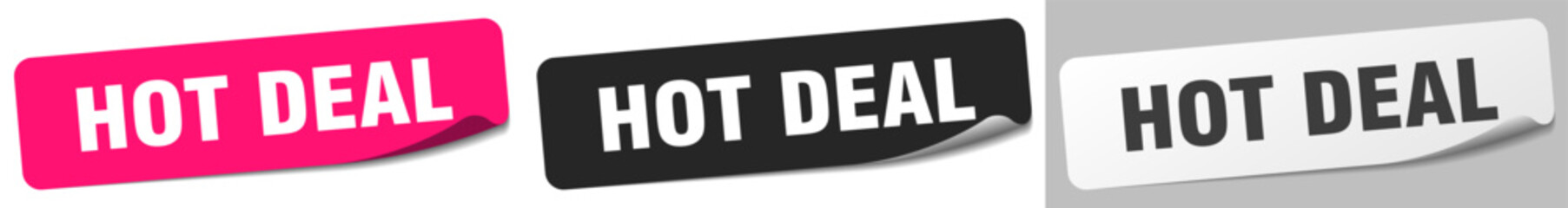 hot deal sticker. hot deal sticker set on white background
