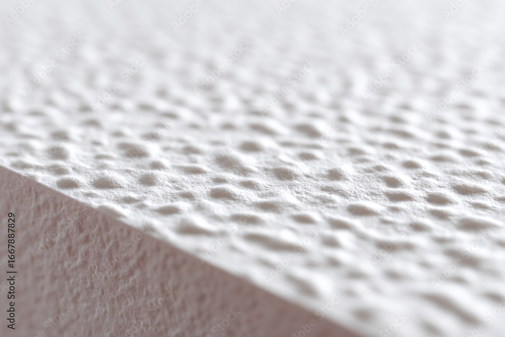 Poster close-up of a textured white surface with a bumpy pattern, highlighting its unique texture and detai
