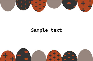 幾何学模様の凸凹フレームオレンジ