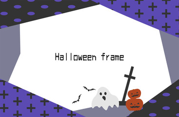 紫のHalloweenフレーム