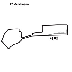Fototapeta premium Baku City Circuit, GP von Aserbaidschan