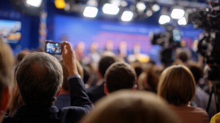 audience watching event at conference hall