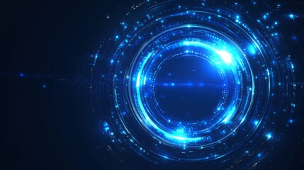 Obraz premium Blue halo technology background