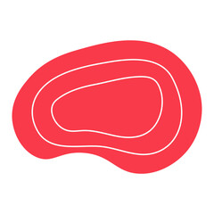 hand drawn abstract pink rock coral