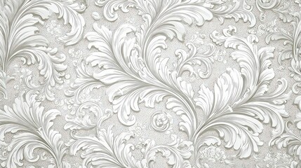 Elegant Floral Pattern Design On Beige Background