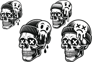Melting Skull Designs Graphic Prints