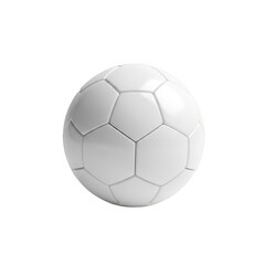 Fototapeta premium Classic white soccer ball with black hexagonal panel pattern close up studio shot transparent background