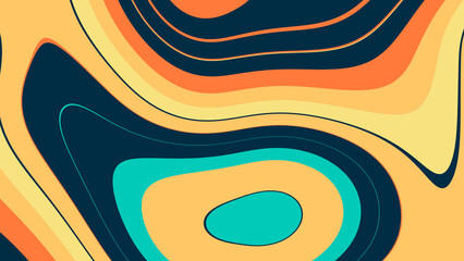 Colorful abstract background with wavy shapes creating a vibrant and dynamic pattern