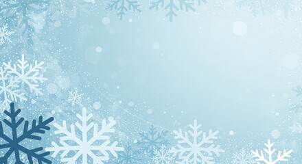 Snowflake pattern on light blue background