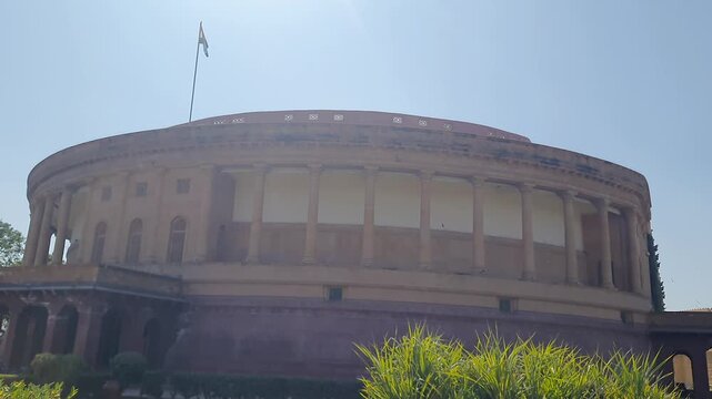 iconic parliament architecture in daylight view