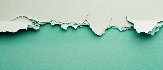 A torn paper edge revealing a vibrant green layer beneath, perfect for copy space or text placement
