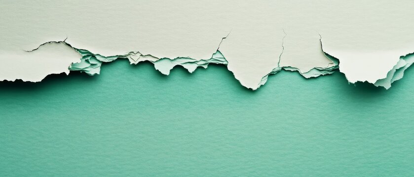 A torn paper edge revealing a vibrant green layer beneath, perfect for copy space or text placement
