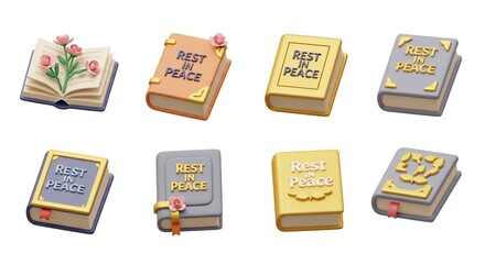 Colorful decorative books image collection