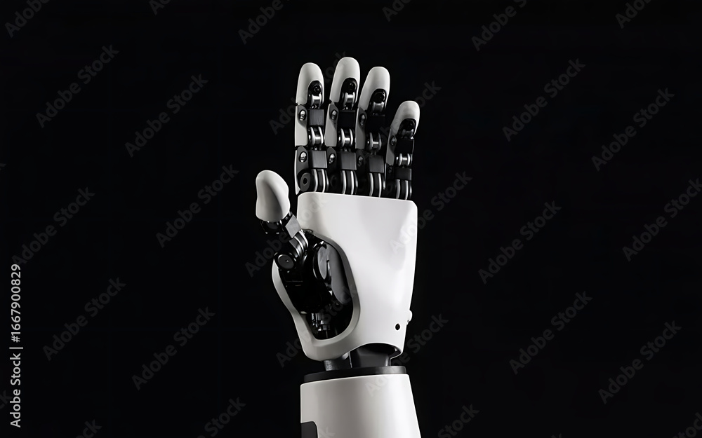 Poster robot hand ai technology artificial intelligence automation