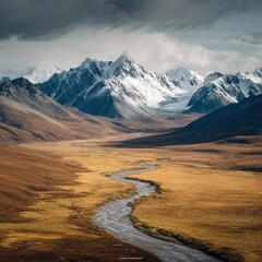 Fototapeta premium remote Alaska adventure landscape