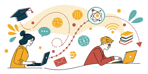 Online education banner template