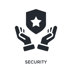 Security Icon Glyph Style. Vector Illustration For Graphic Design