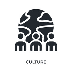 Culture Icon Glyph Style. Vector Illustration For Graphic Design
